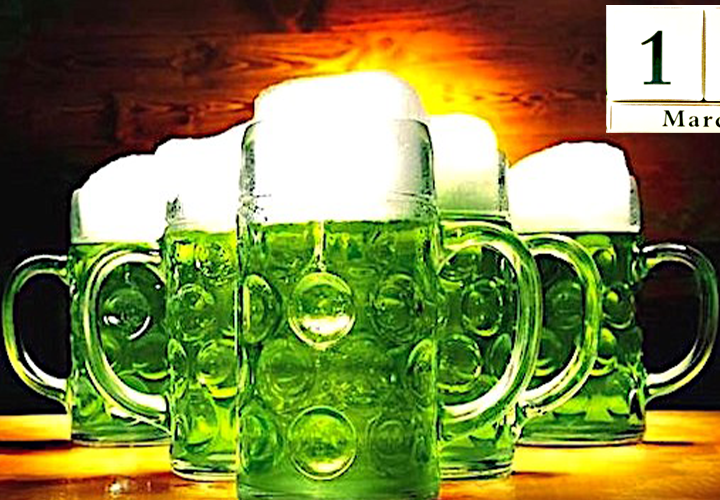 St.Patrick’s Day, la birra si colora verde.