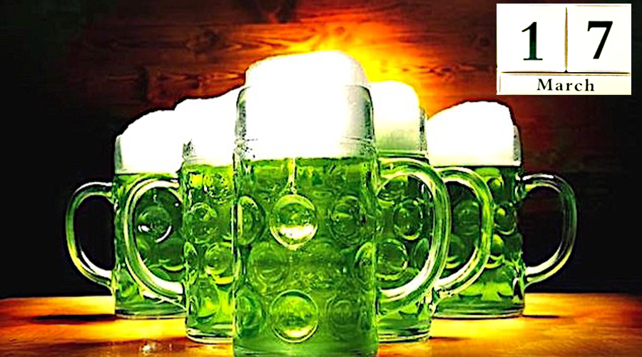 St.Patrick’s Day, la birra si colora verde.