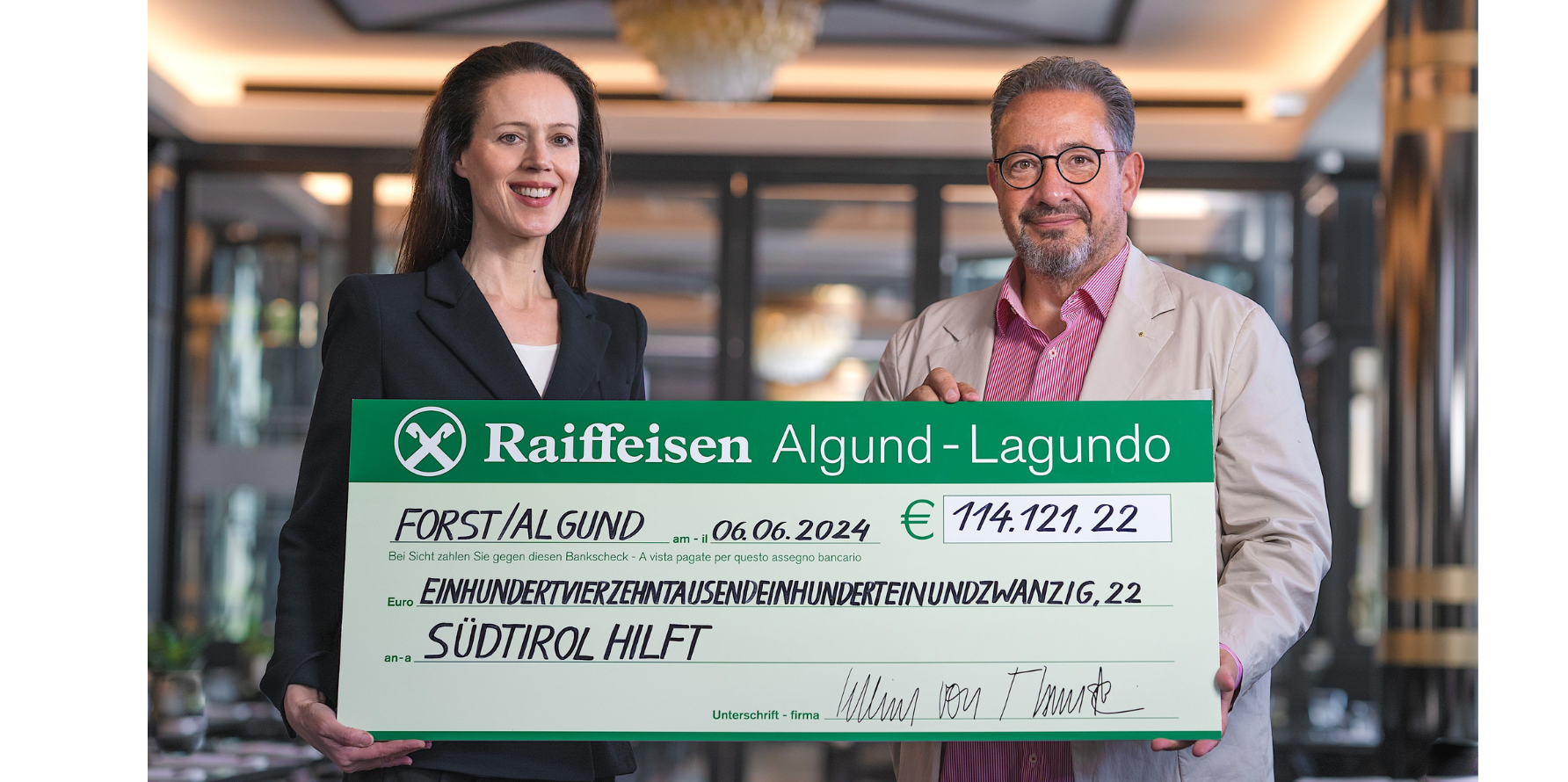 Birra FORST sostiene il “Fondo di solidarietà rurale” del territorio.