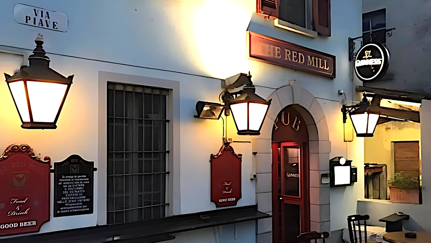 Red Mill Pub: dalle pale di un Mulino alle spine della Guinness.
